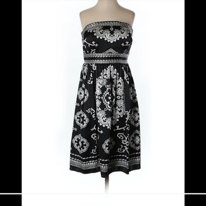 White House Black Market Strapless Silk Dress